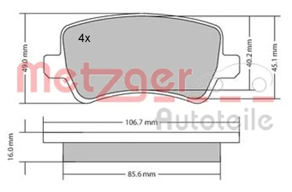 Brake Pad Set, disc brake